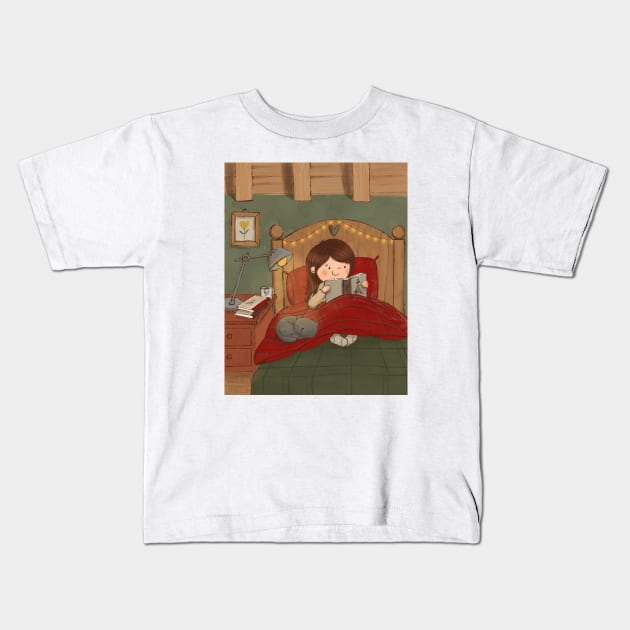 Bookworm Kids T-Shirt by LeFacciotte